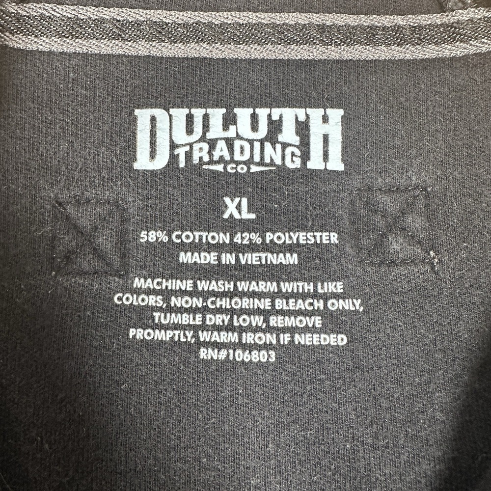 Duluth Trading Co Doubletime Knit Henley Hoodie Gray Mens Size XL Sweatshirt - Picture 4 of 4